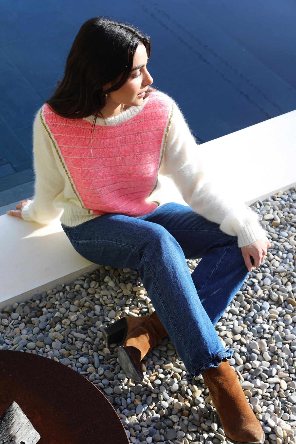 Pull Petra Naturel et Néon