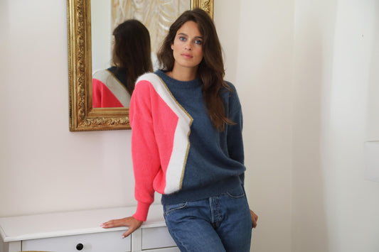 Pull Billie doré Baltique et Néon.