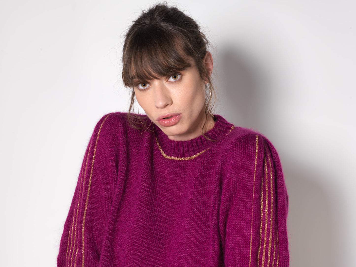 Pull Alix Mohair et or - 7 coloris.