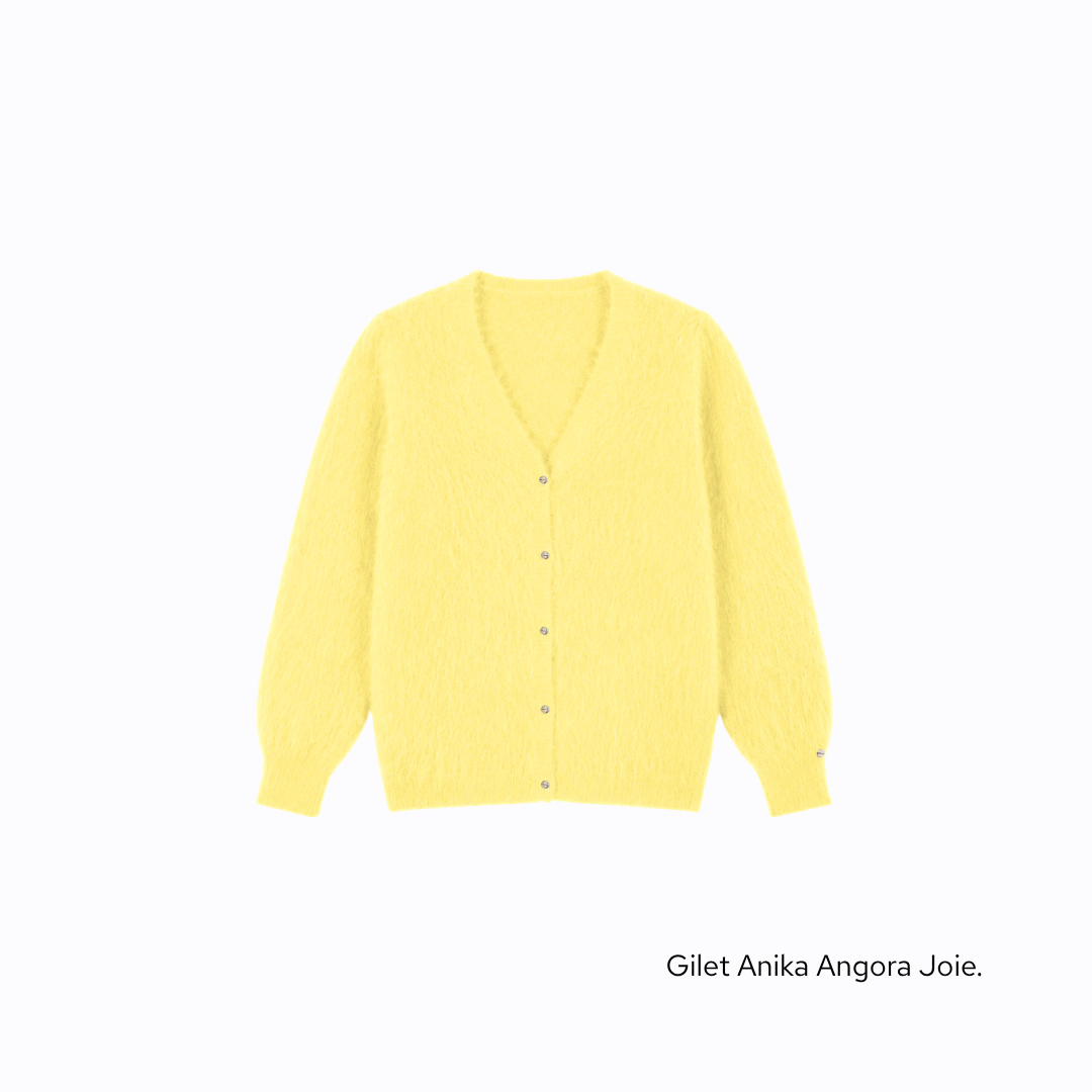 Gilet Anika 2-en-1 en Angora - 14 coloris.