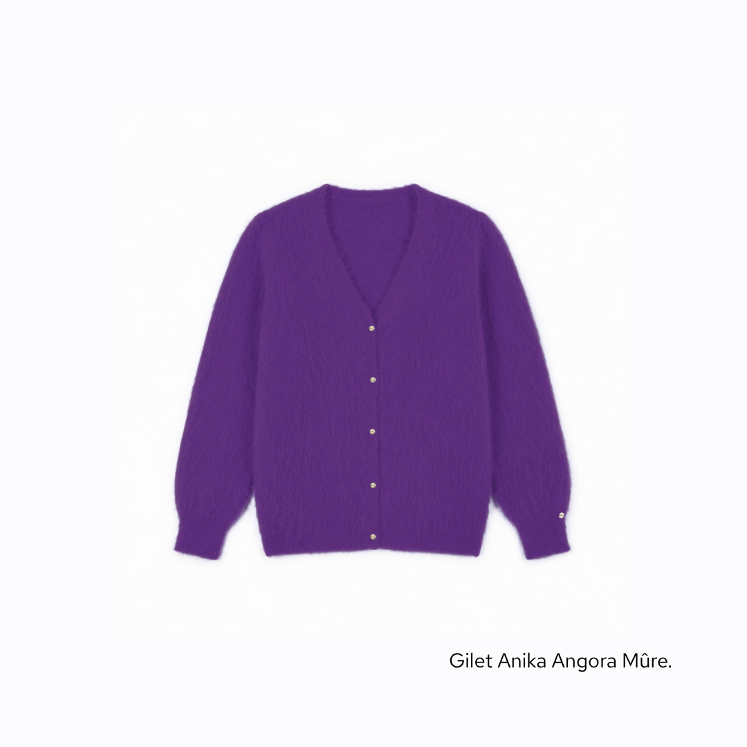 Gilet Anika 2-en-1 en Angora - 14 coloris.
