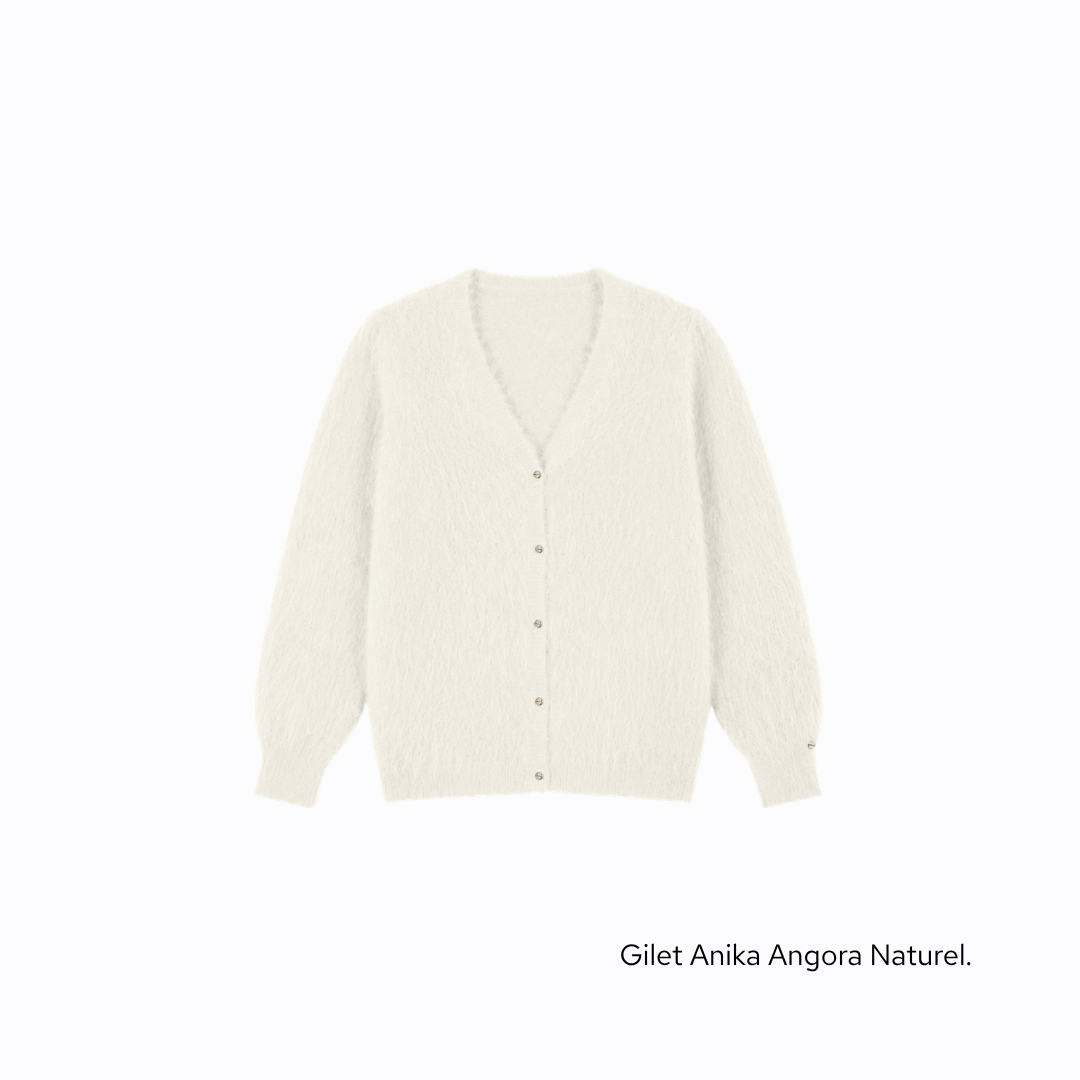 Gilet Anika 2-en-1 en Angora - 14 coloris.