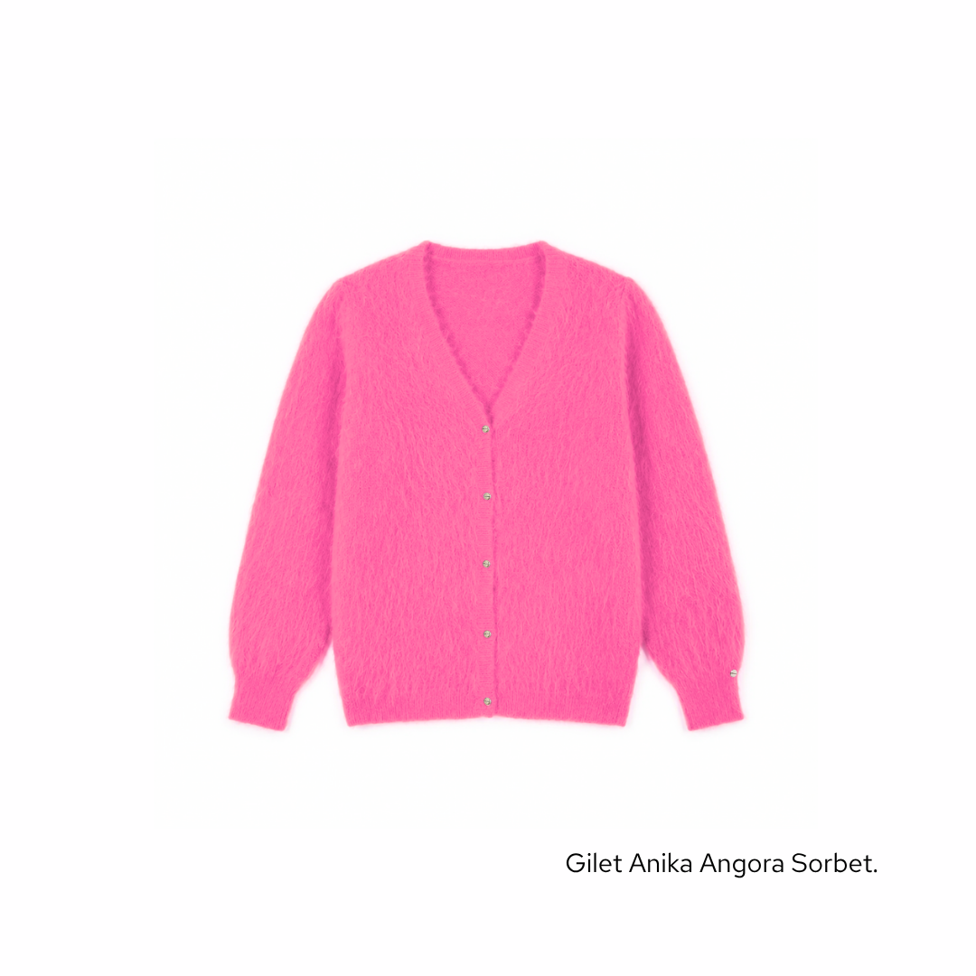 Gilet Anika 2-en-1 en Angora - 14 coloris.