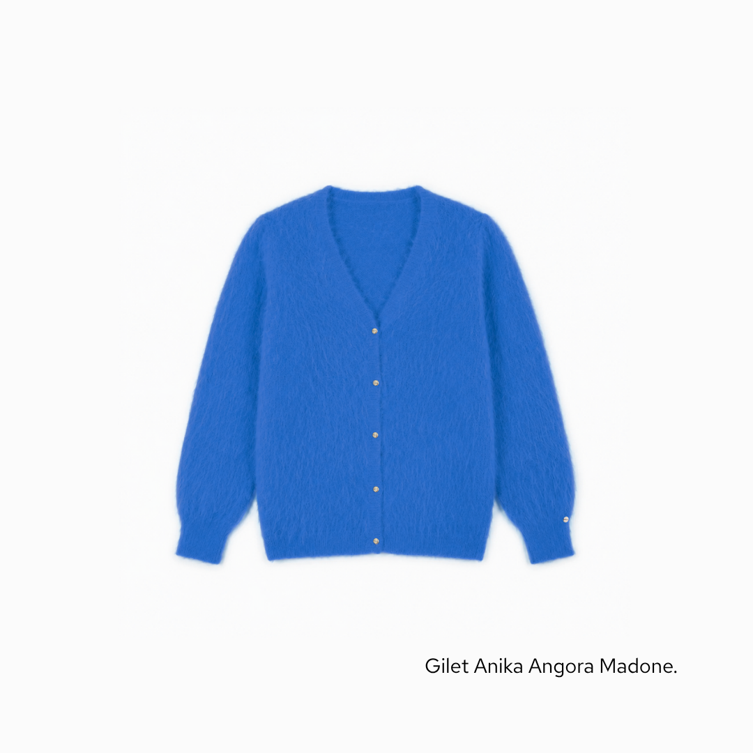 Gilet Anika 2-en-1 en Angora - 14 coloris.