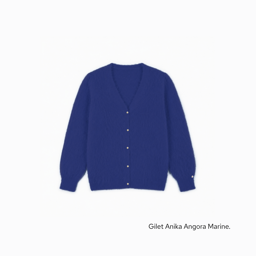 Gilet Anika 2-en-1 en Angora - 14 coloris.