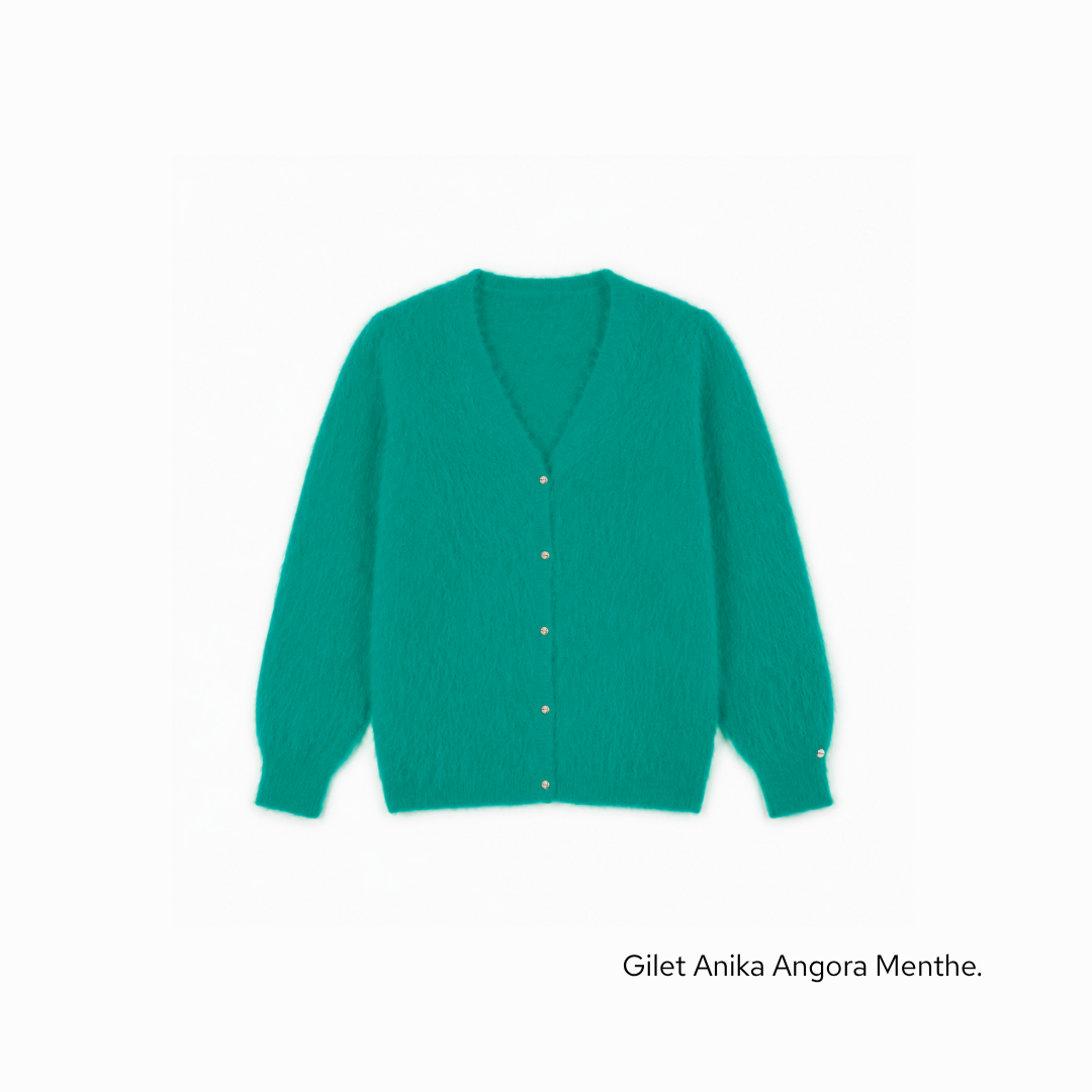Gilet Anika 2-en-1 en Angora - 14 coloris.