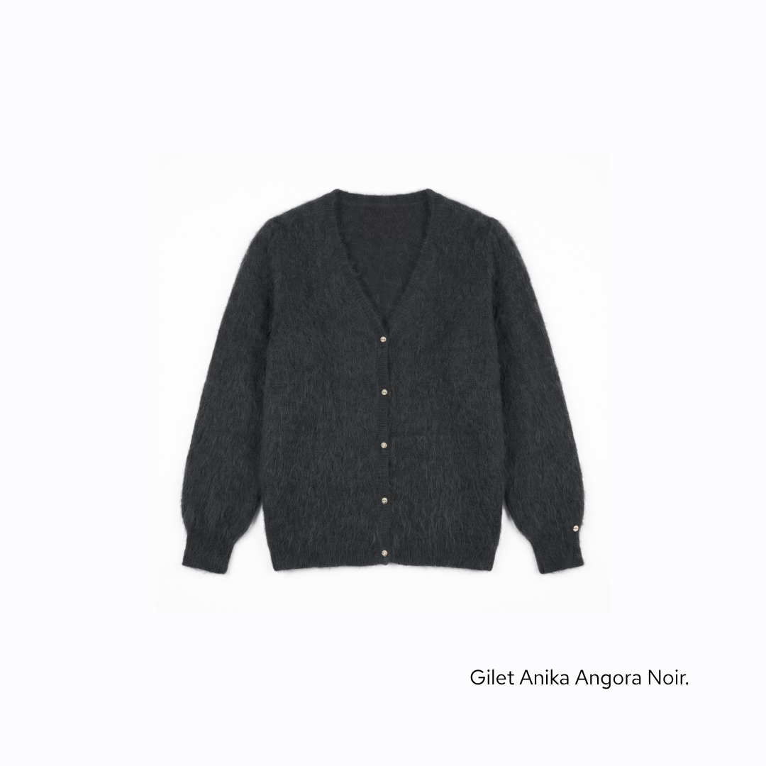 Gilet Anika 2-en-1 en Angora - 14 coloris.