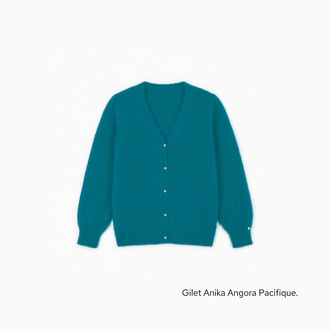 Gilet Anika 2-en-1 en Angora - 14 coloris.