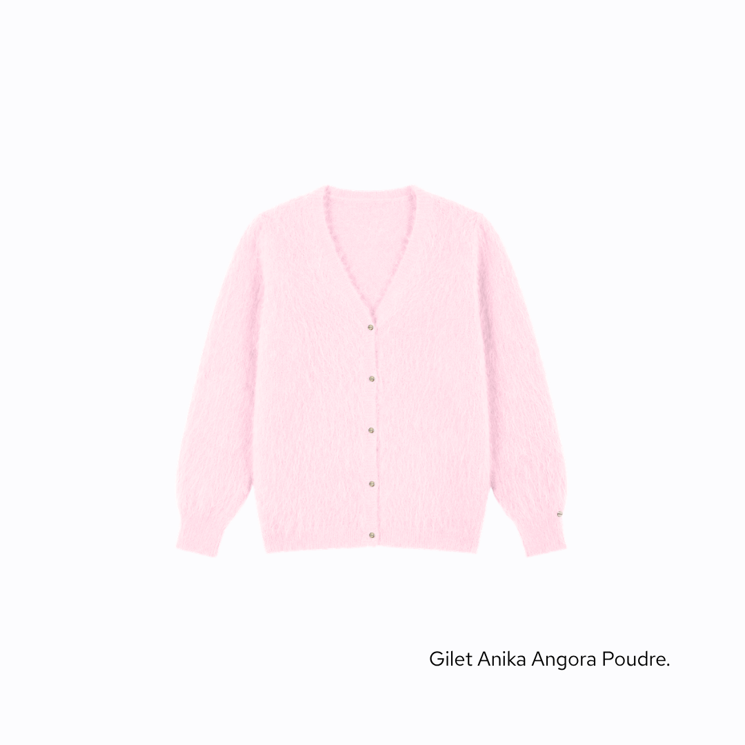Gilet Anika 2-en-1 en Angora - 14 coloris.