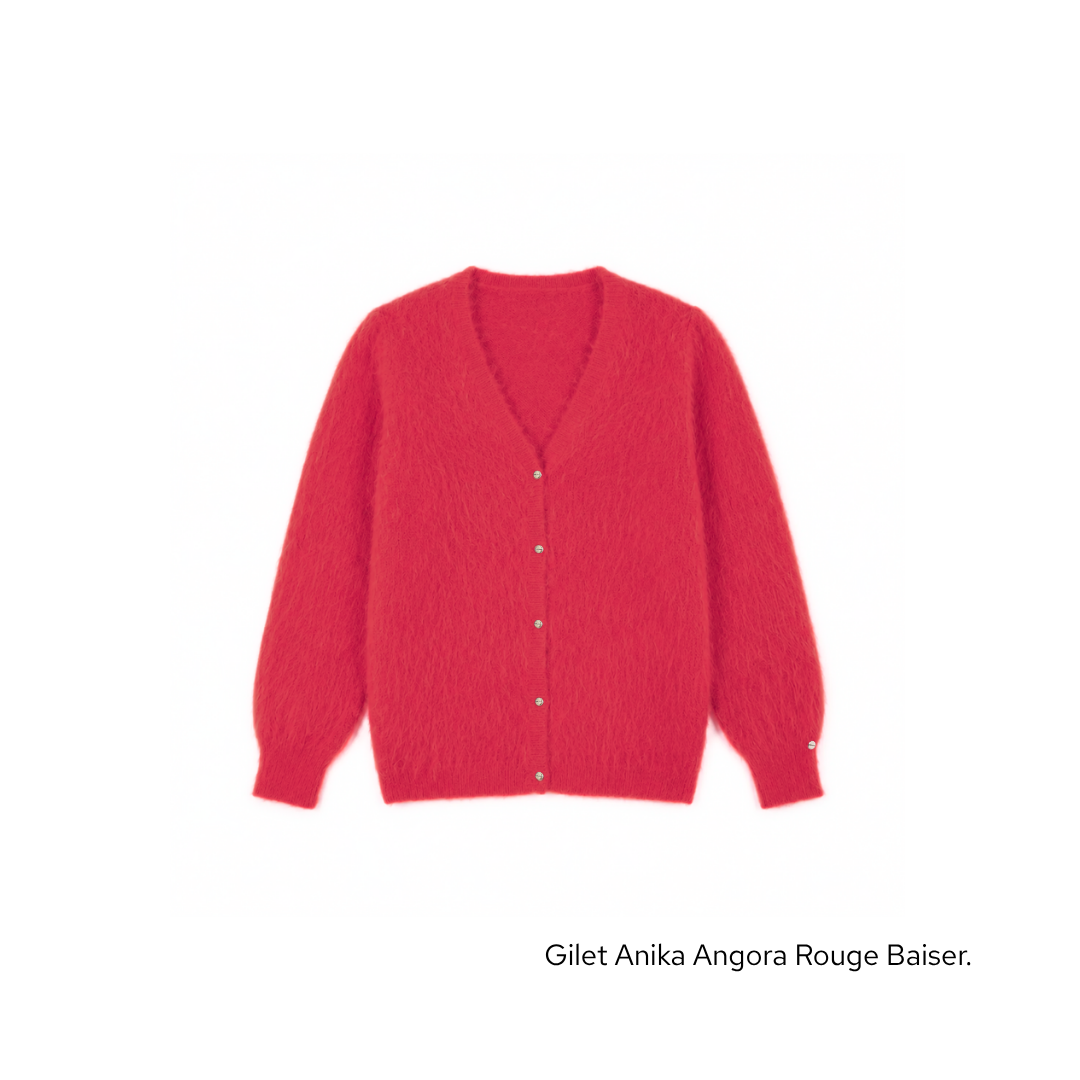 Gilet Anika 2-en-1 en Angora - 14 coloris.