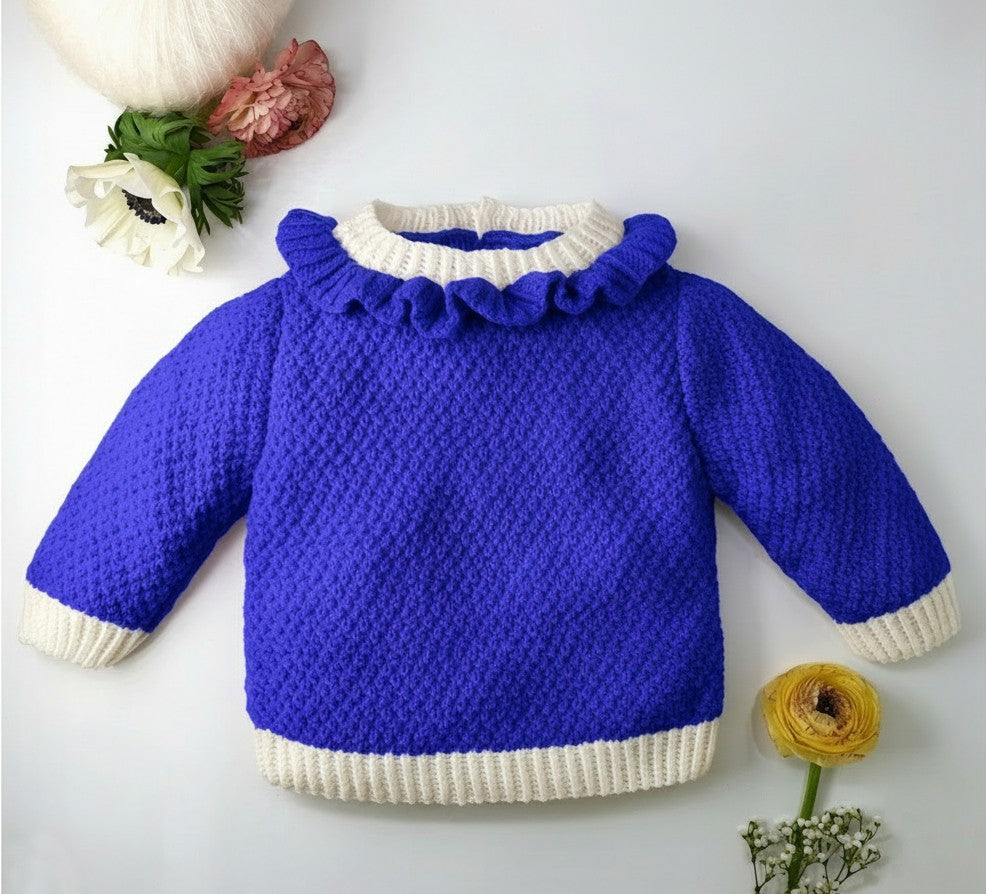 Brassière bébé Violette à tricoter.