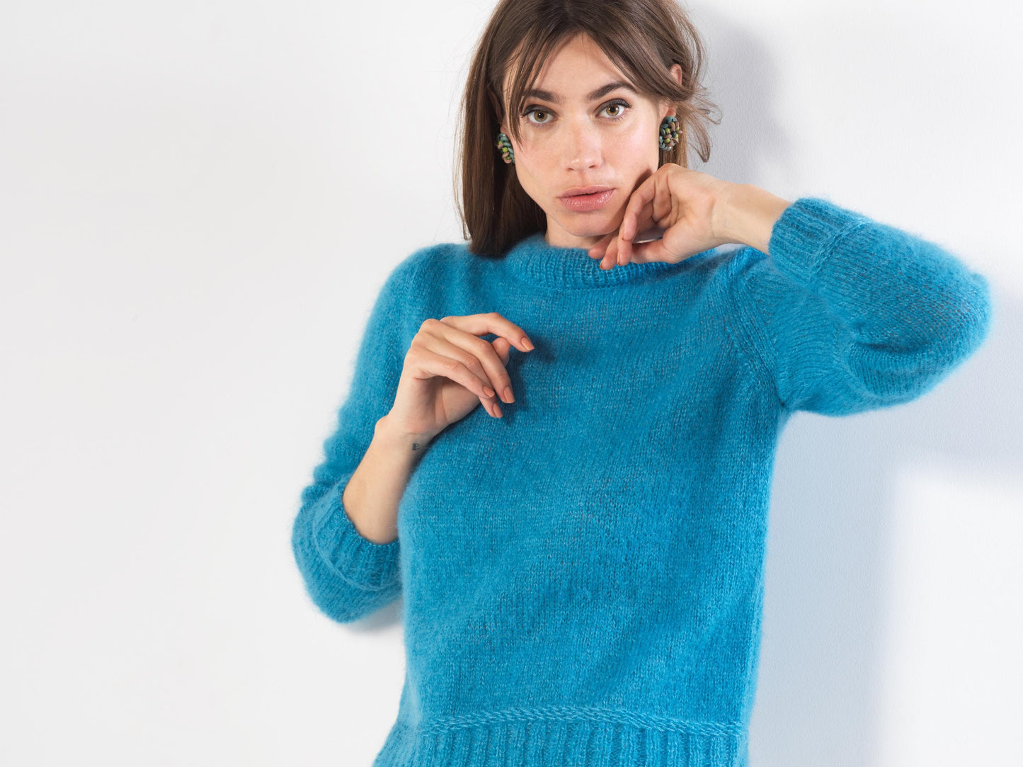Pull Ambre uni à tricoter