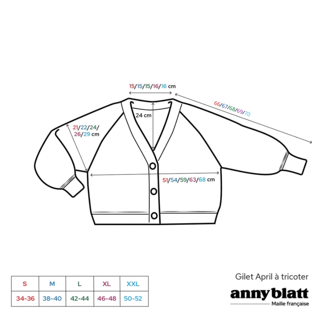 Gilet April à tricoter.