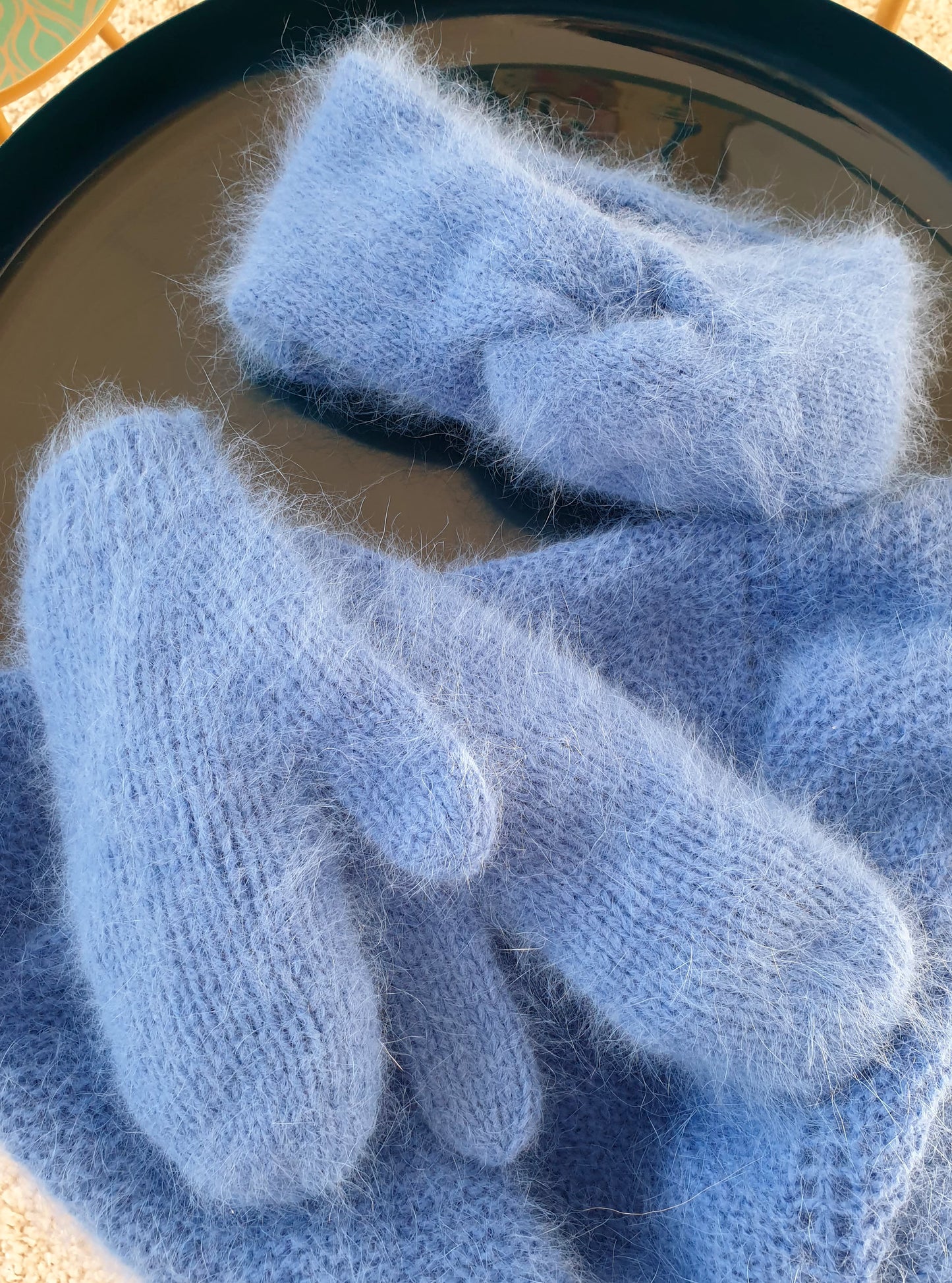 Moufles et bandeau Tignes à tricoter.