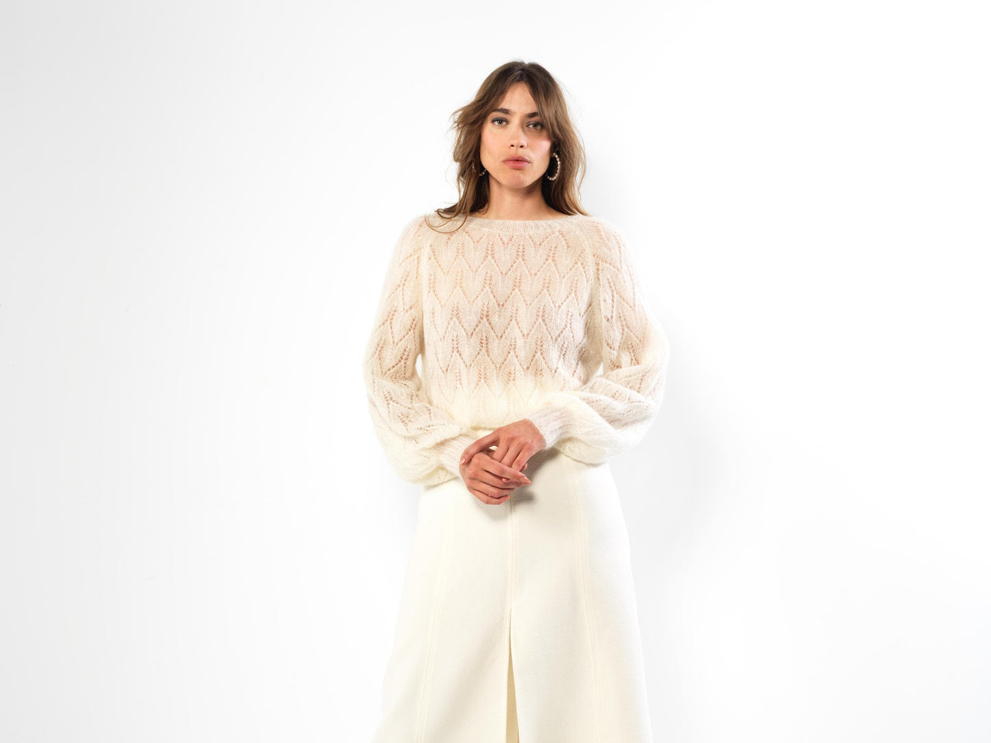 Gilet ajouré Maya à tricoter.