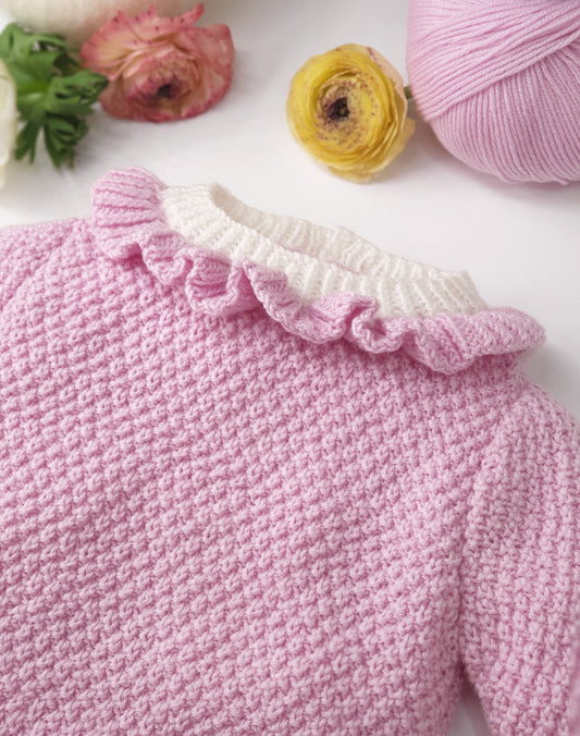 Brassière bébé Violette à tricoter