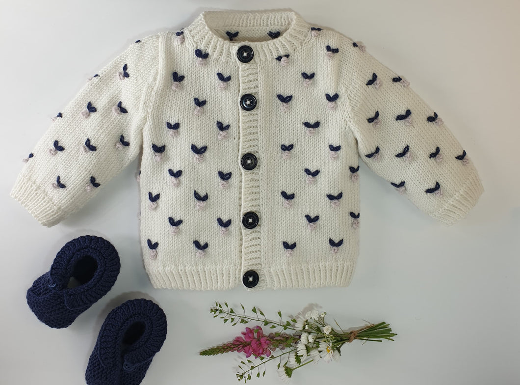 Cardigan bébé Jasmin à tricoter