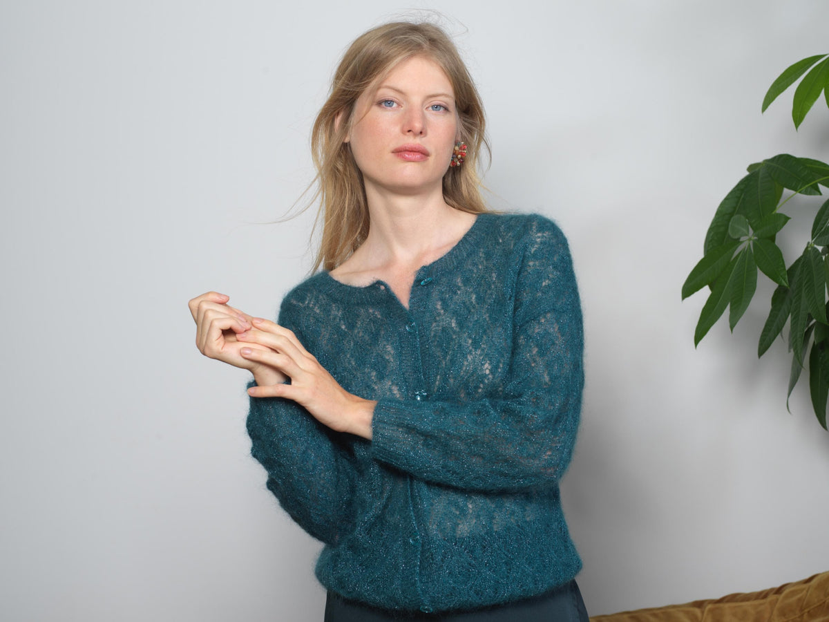 Laine Mohair Kid Anny Blatt - Vintage, Qualité Musée - Environ 90 Mètres, Couleur Unie - Pour Tricot Et Crochet