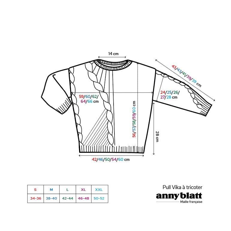 Pull Vika à tricoter.