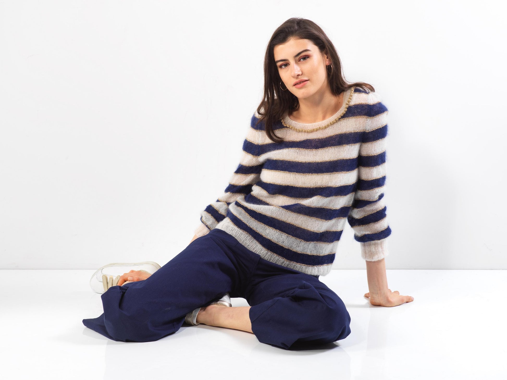 Pull marinière marine et blanc mohair et soie Lisa 6.jpg