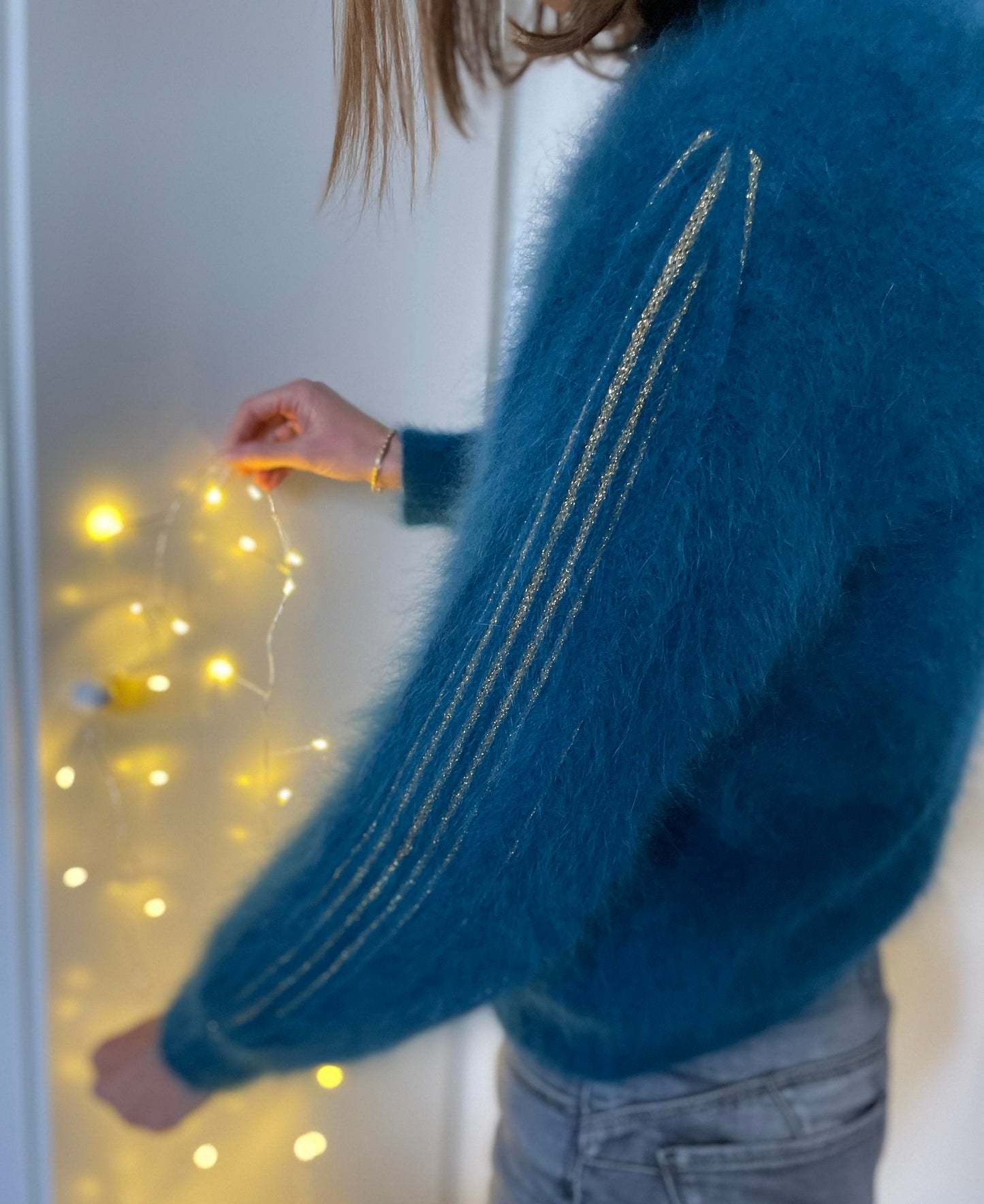 Pull Alix Angora Pacifique et doré