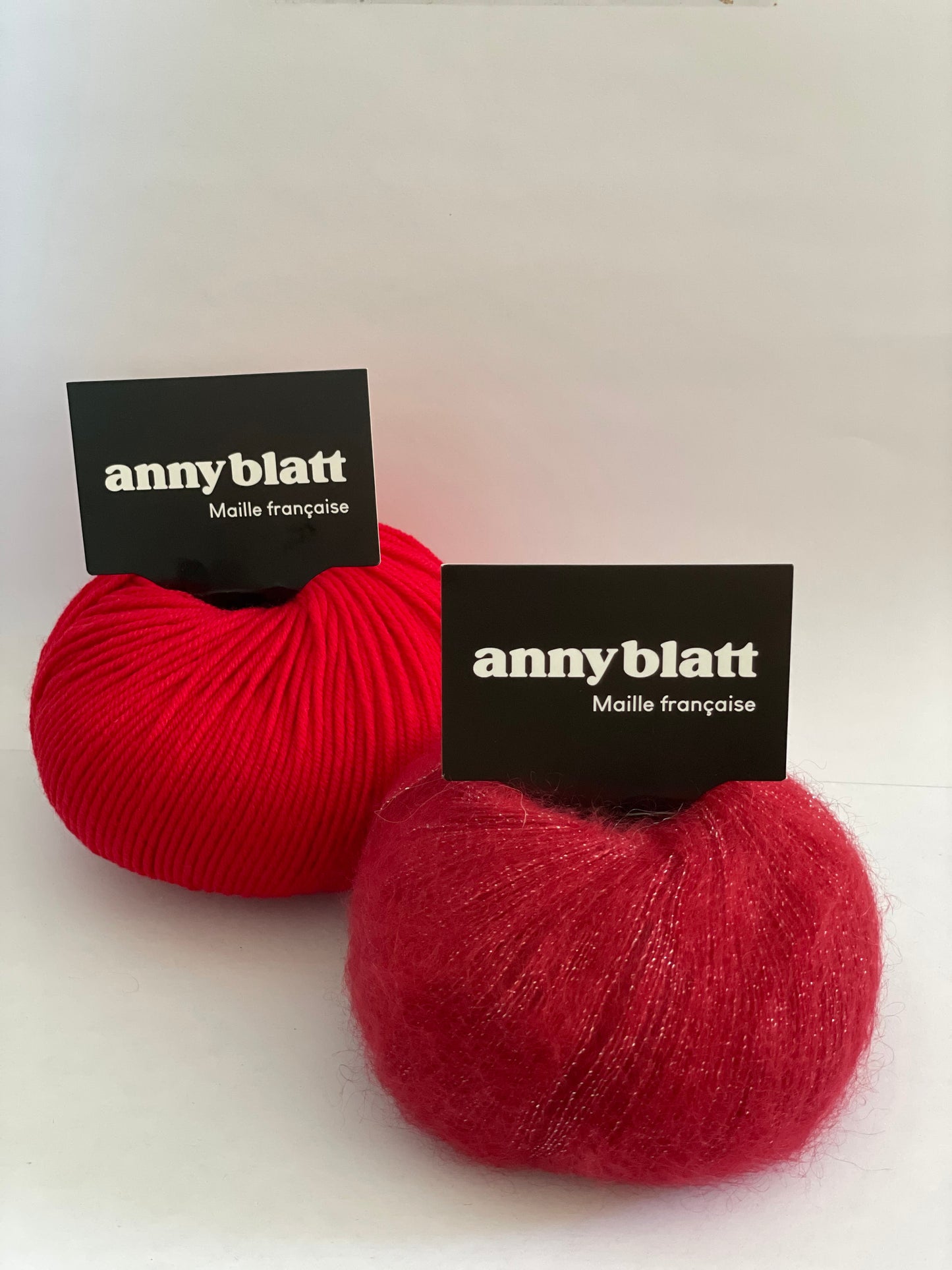 Pelote mohair et mérinos rouge et groseille honey moon et mérinos