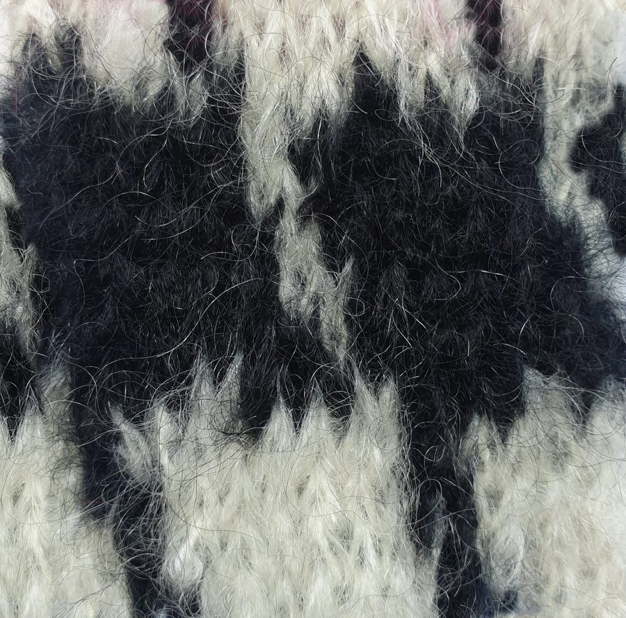 Charger l&#39;image dans la galerie, Tricot mohair naturel et noir venus
