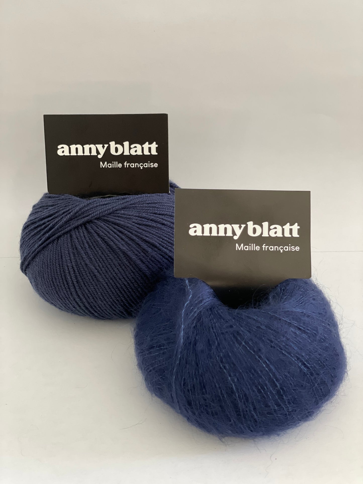 Pelote mérinos et mohair marine BabyBlatt extrafine et honey moon