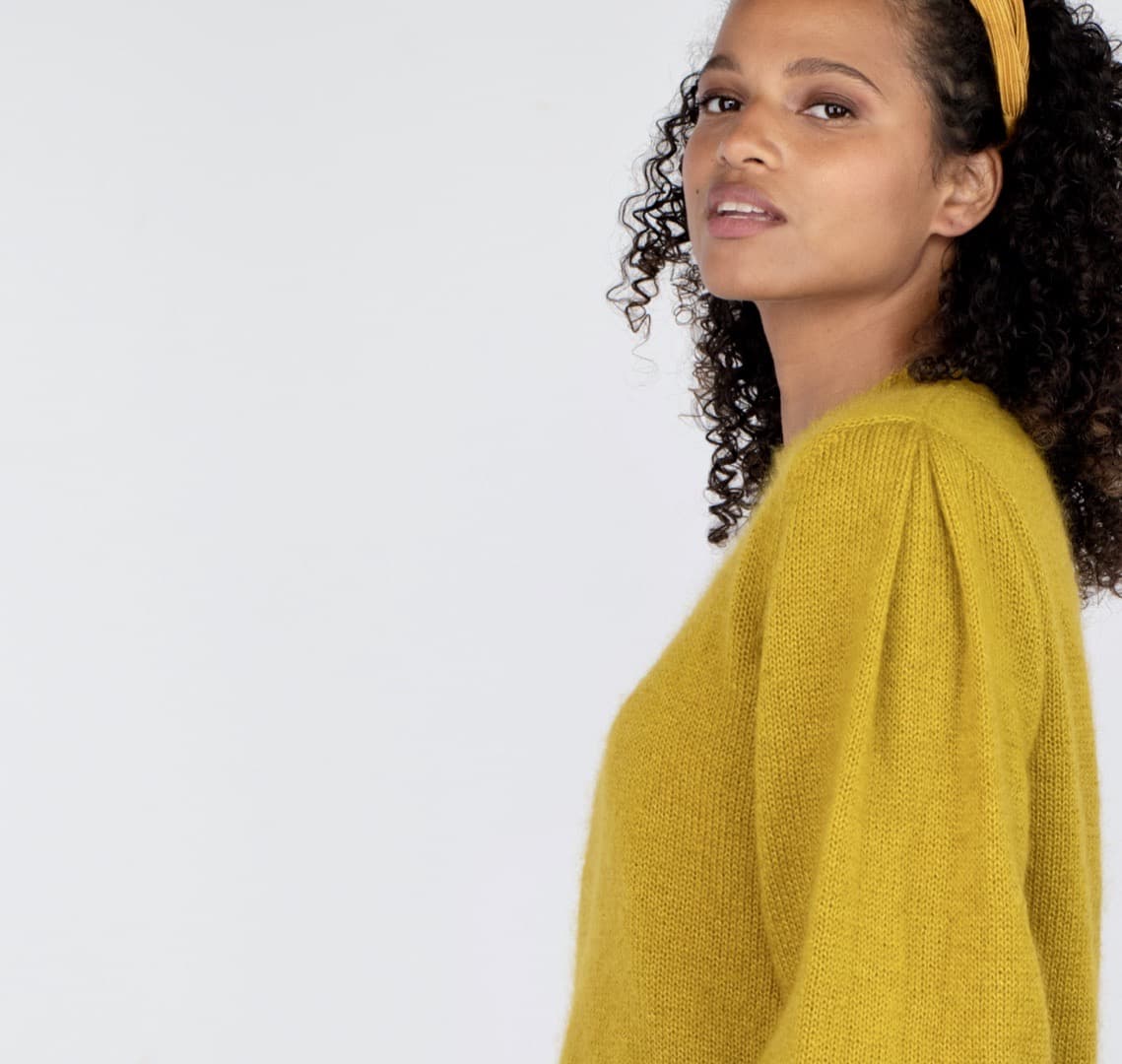 Pull Alix Mohair et soie palmier.