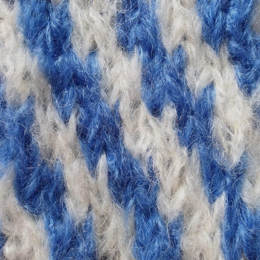 Charger l&#39;image dans la galerie, Manteau à tricoter mohair et laine madone et naturel zita
