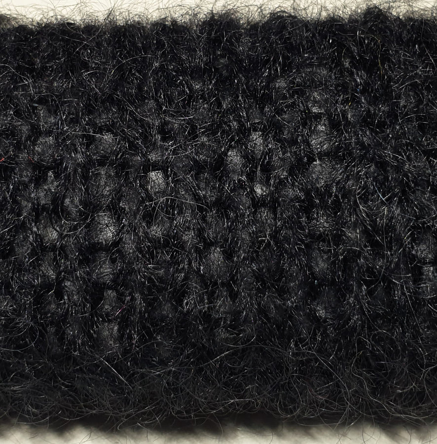 Charger l&#39;image dans la galerie, Tricot mohair et soie Noir honey moon 1
