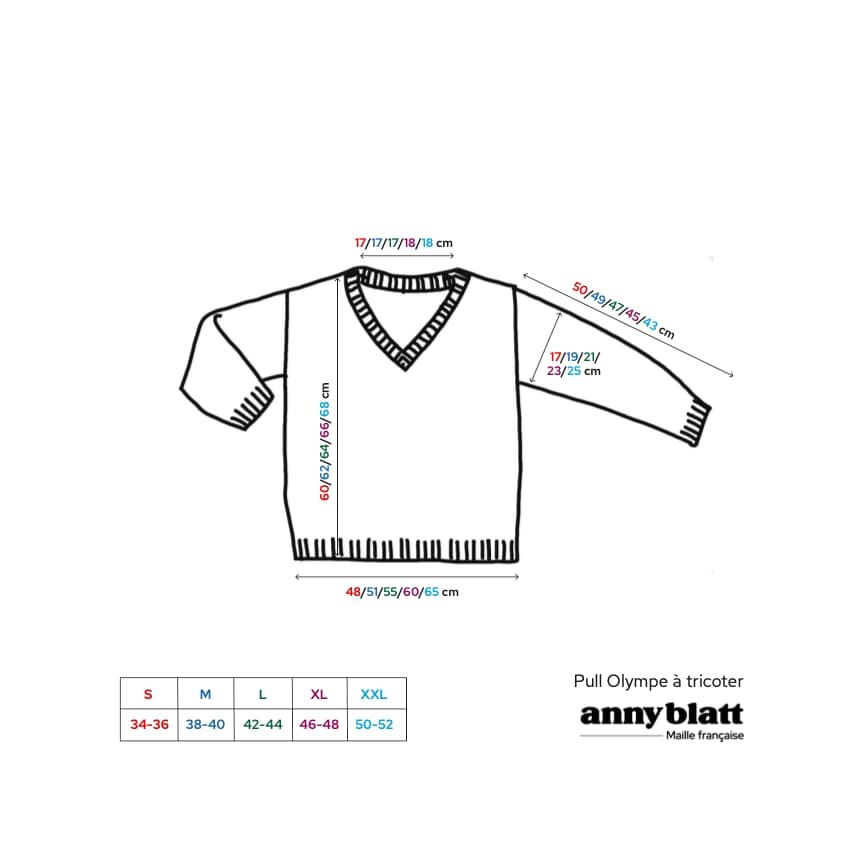 Pull Olympe à tricoter.