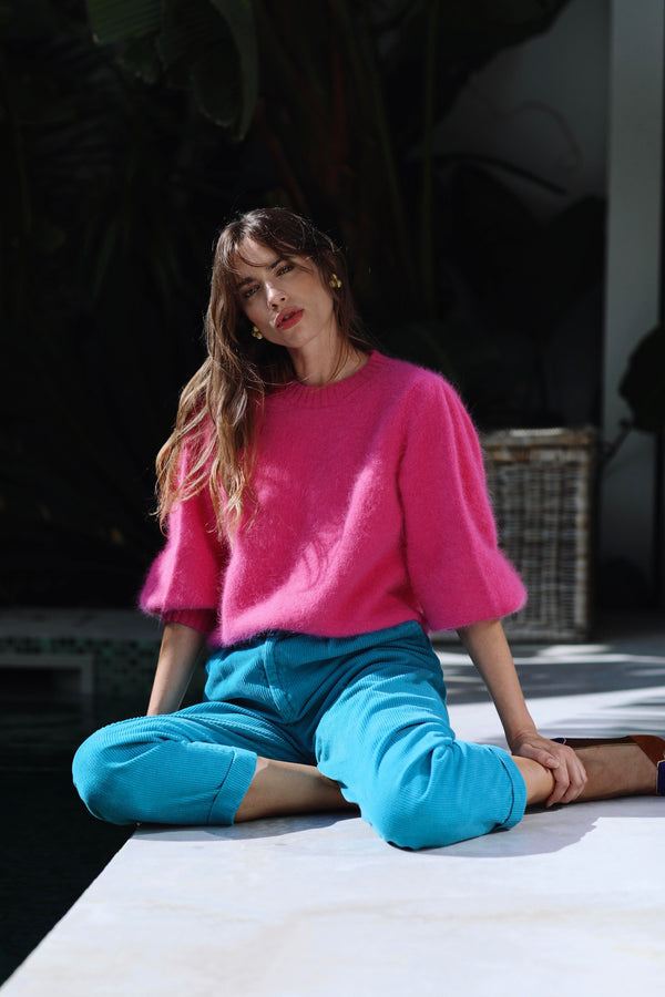 Charger l&#39;image dans la galerie, Pull Alix Angora Rose Sorbet
