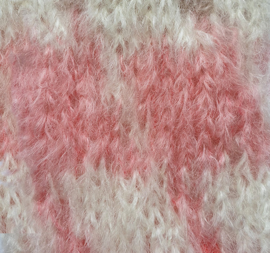 Charger l&#39;image dans la galerie, Tricot mohair naturel et pêche melba venus
