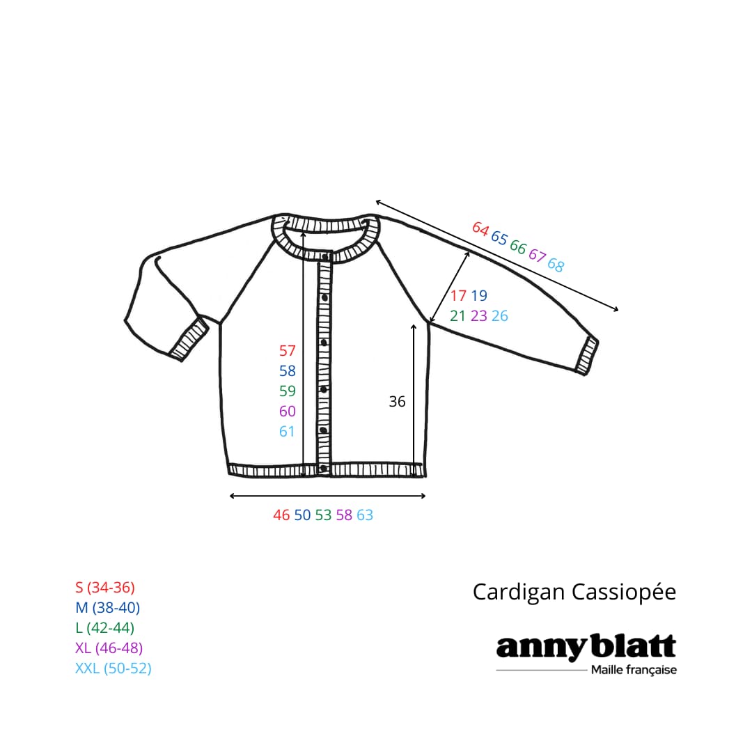 Cardigan Cassiopée à tricoter.