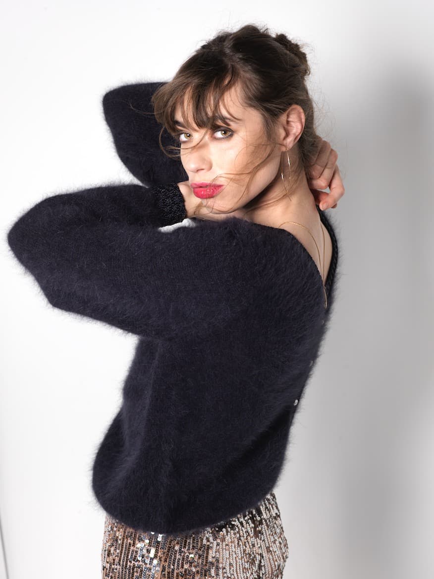 Gilet Anita en Angora le gilet tout doux by Anny Blatt