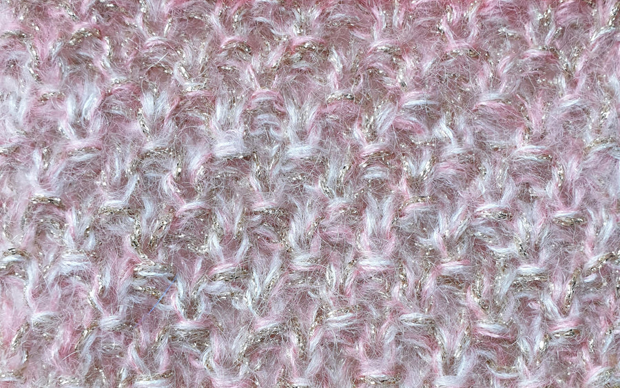 Charger l&#39;image dans la galerie, pull à tricoter mohair et soie rose pastel  betty
