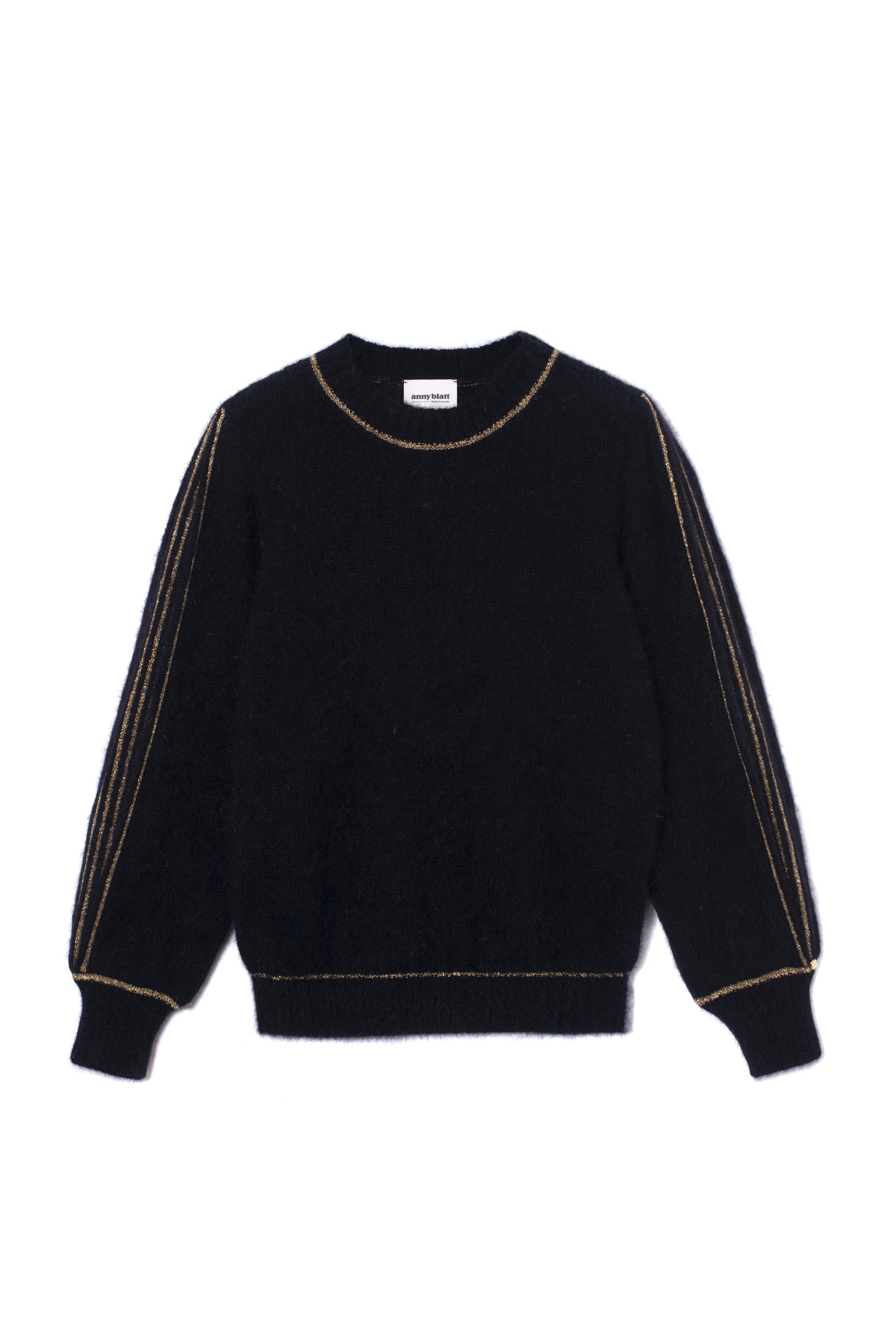 Pull Alix Angora Noir et doré.