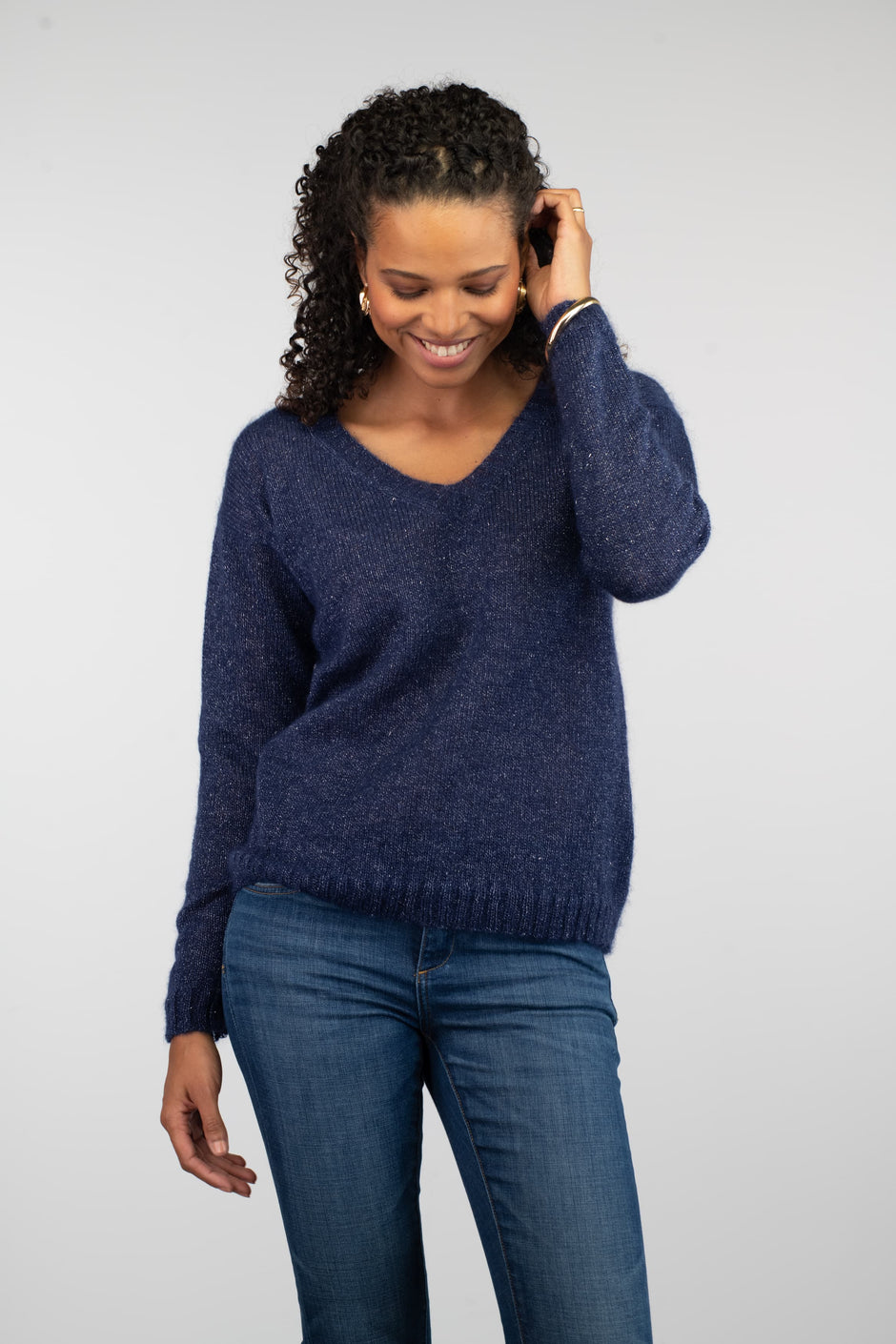 Modele De Pull Col V A Tricoter Avec Explicationnull