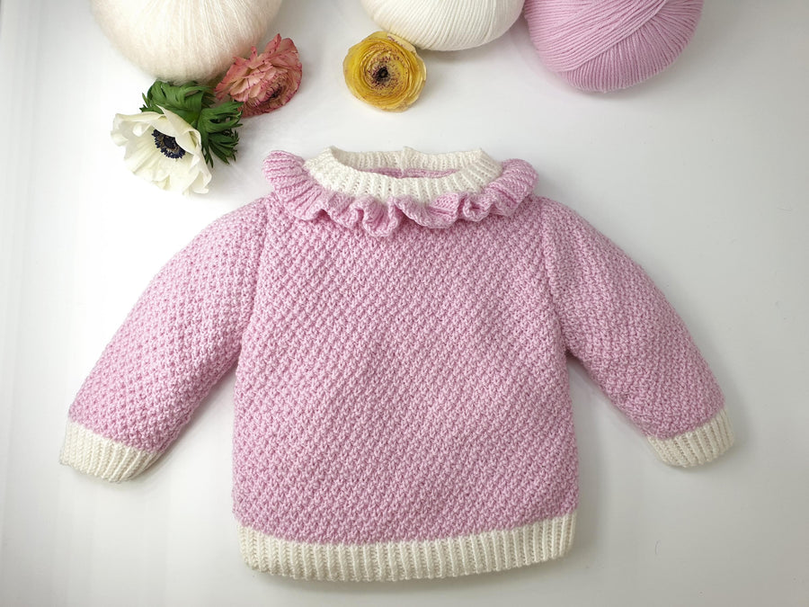 Charger l&#39;image dans la galerie, Brassière bébé Violette à tricoter
