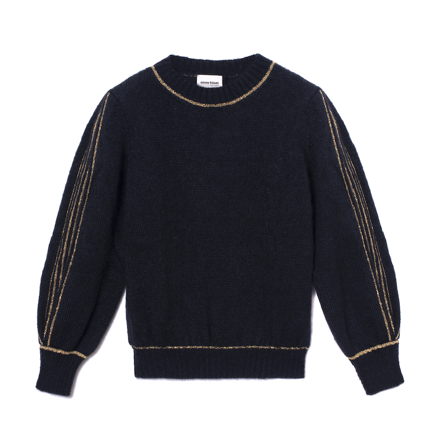 Pull Alix Mohair noir et doré