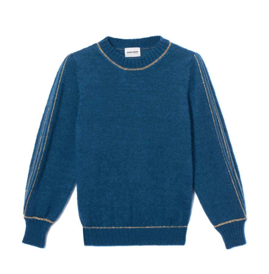 Pull Alix mohair Pacifique et doré