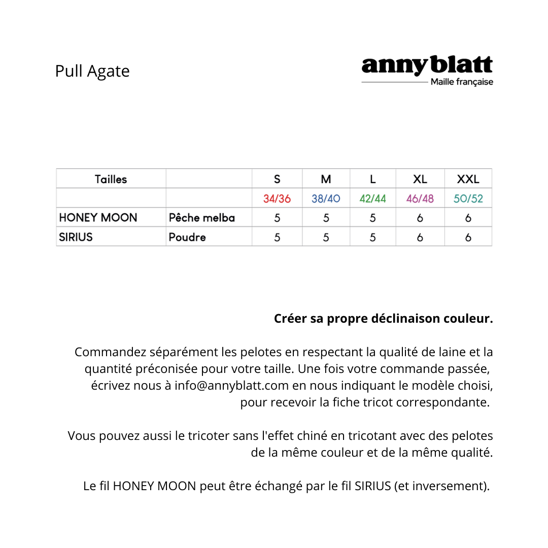 Pull Agate à tricoter.