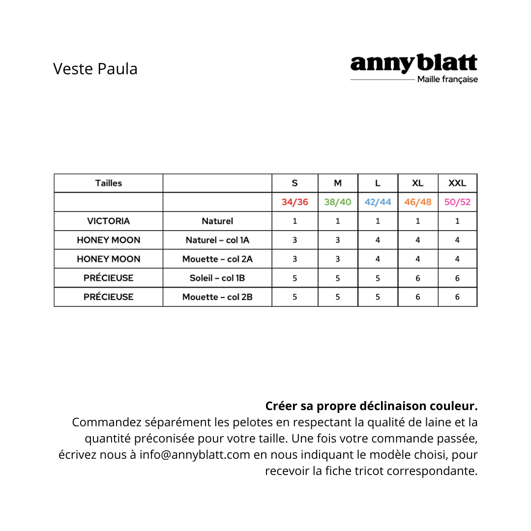 Veste Paula à tricoter.