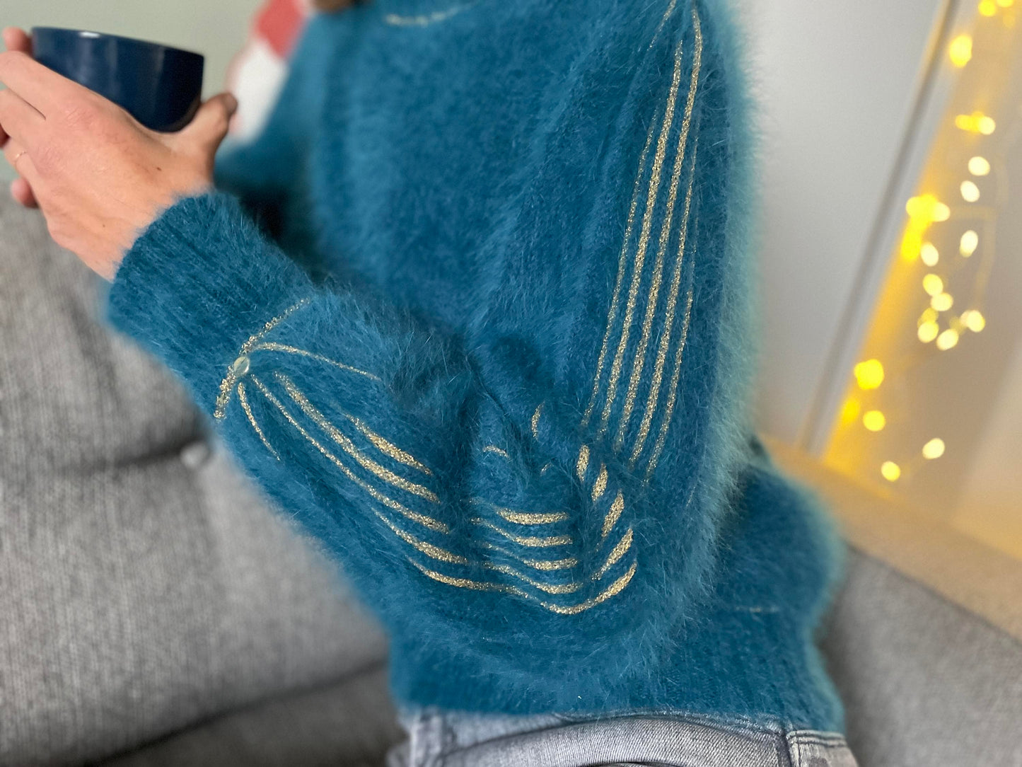 Pull Alix Angora Pacifique et doré