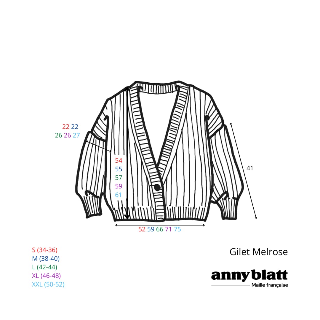 Gilet Melrose à tricoter.