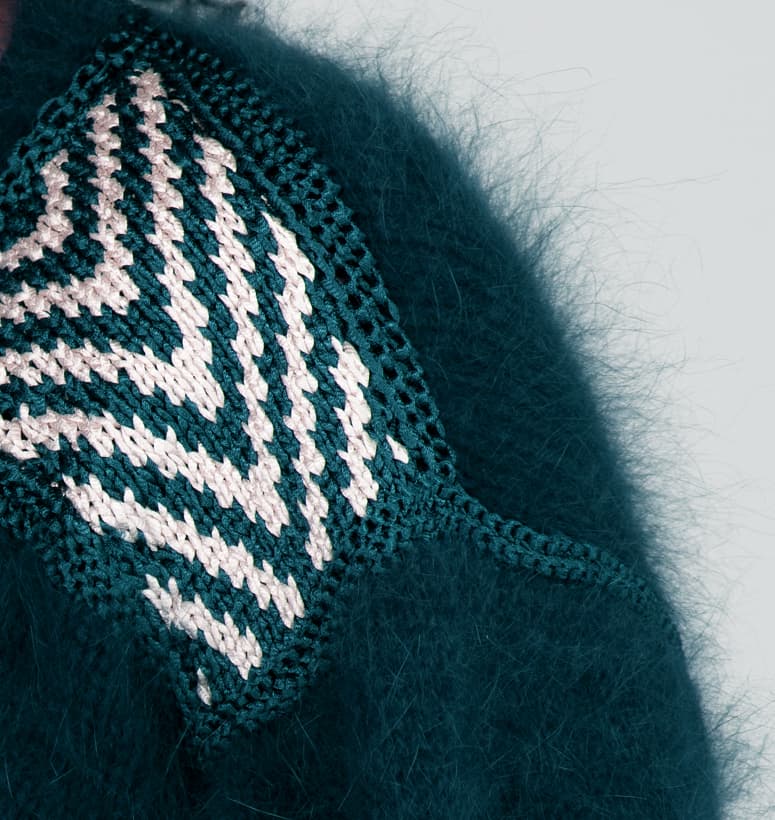 Pull angora Dubaï et naturel Anaïs à tricoter