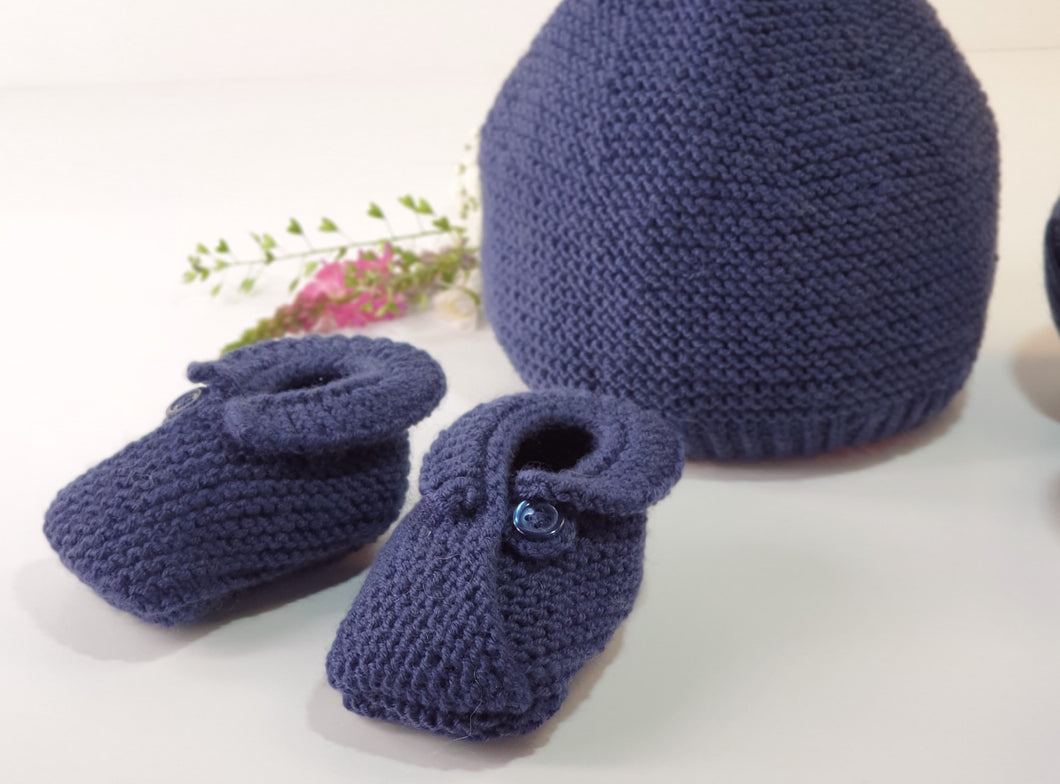 Bonnet et chaussons bébé Citron à tricoter