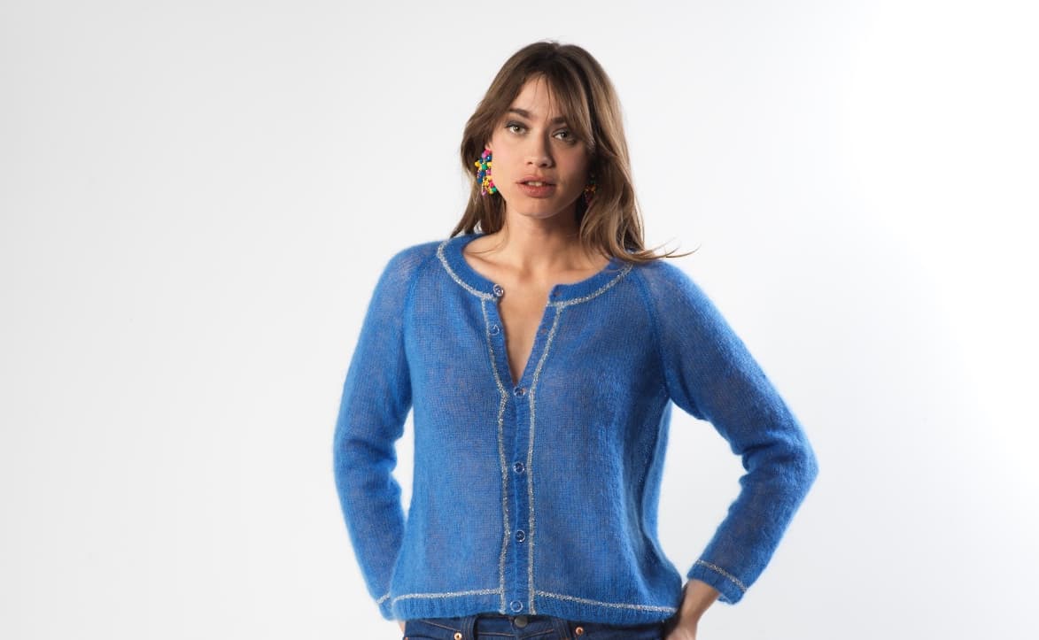 Cardigan Cassiopée à tricoter.