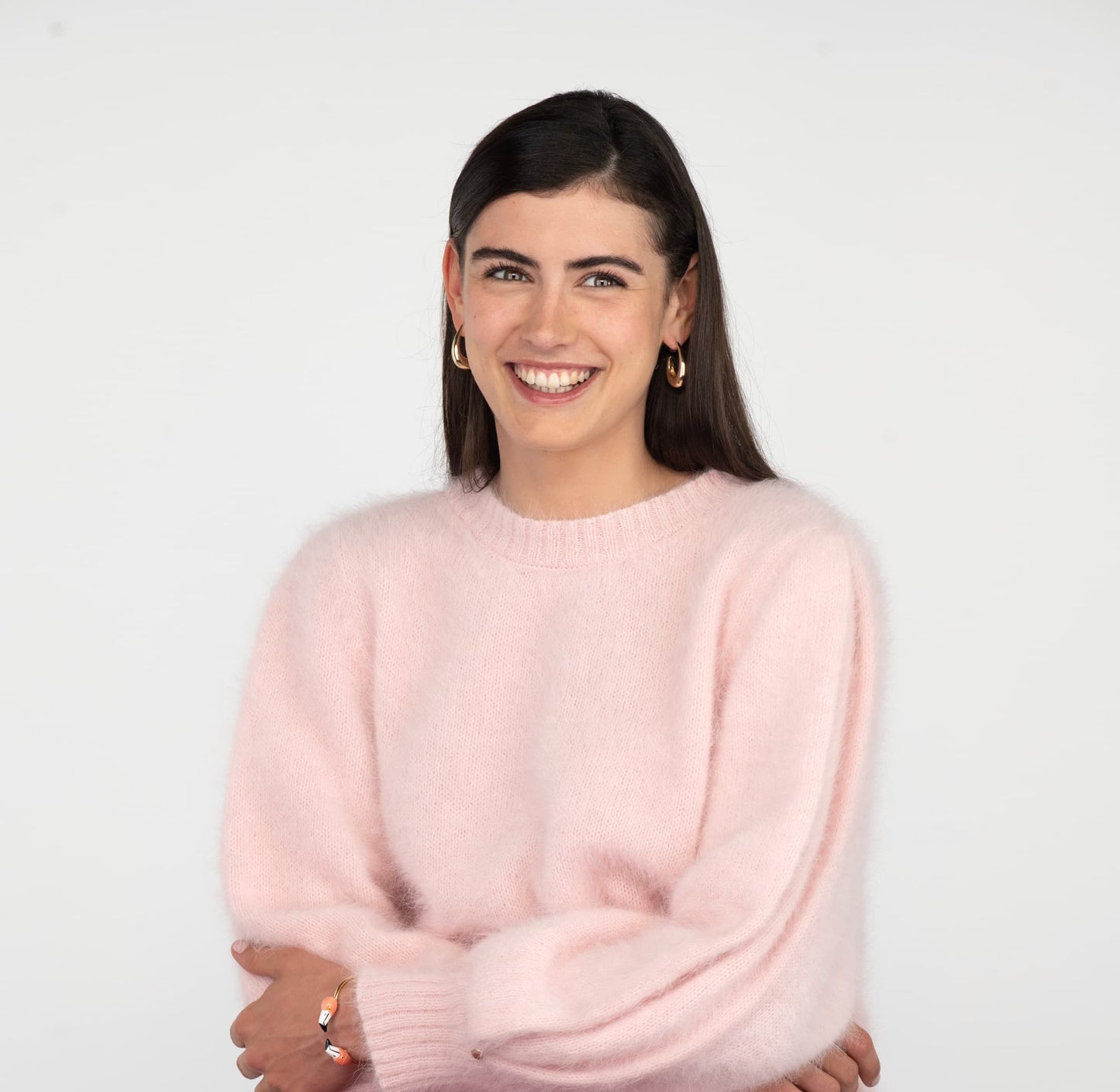 Pull Alix Angora Rose poudré